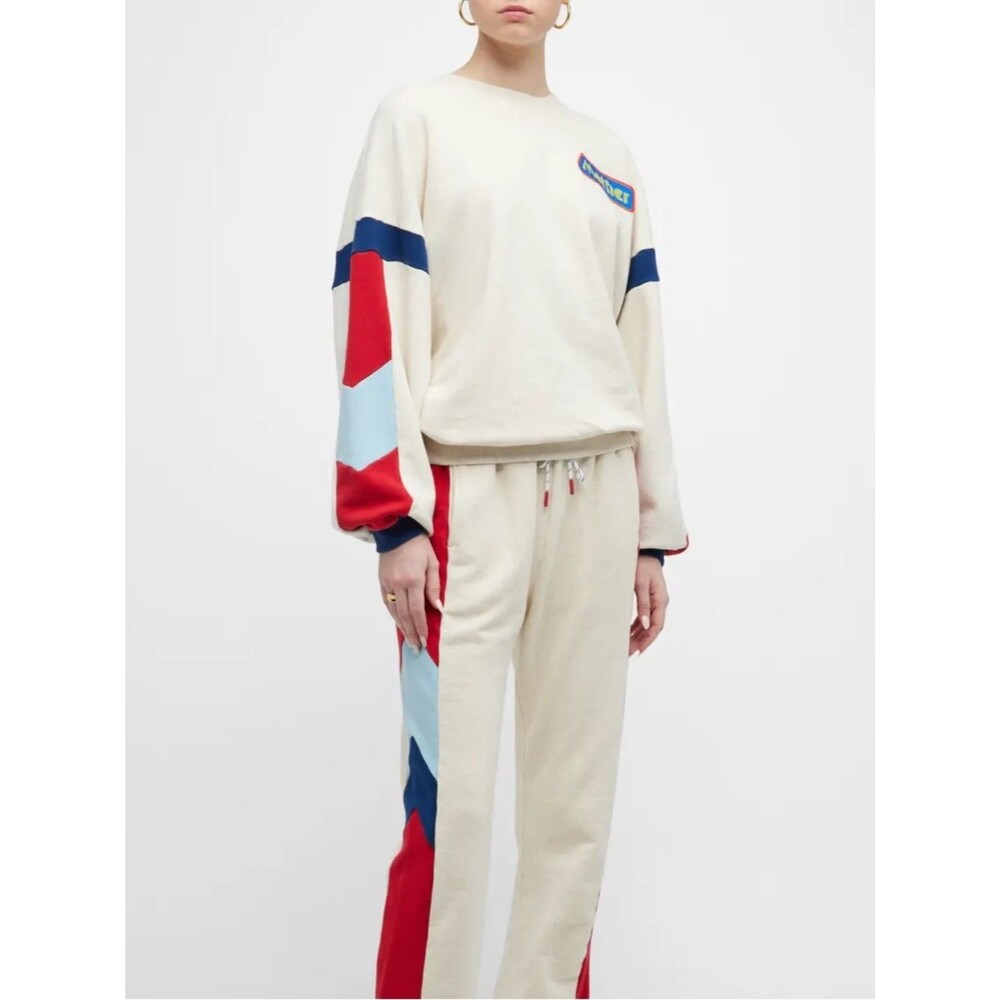 ✨ MOTHER The Loosen Up Crop Embroidered Logo Sweatshirt ✨